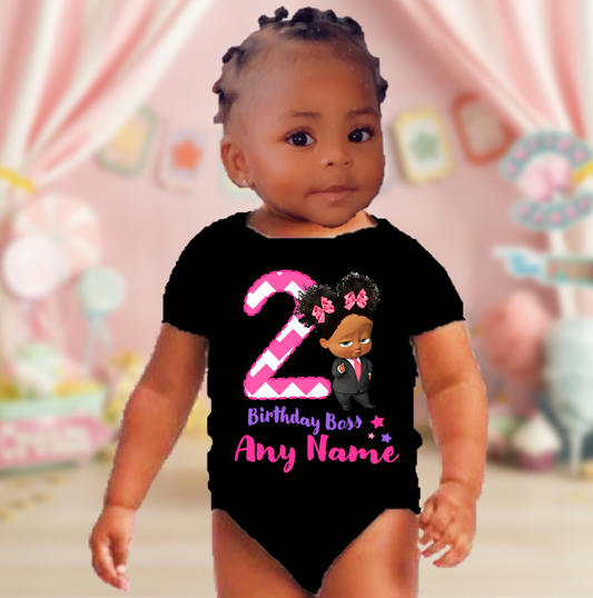 Boss Baby Black Girl Kids Birthday Family Custom Name White T Shirts - –  Sweet Tutus