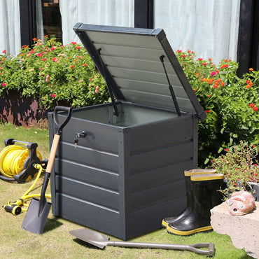 Plastic Extra Large Waterproof Garden Storage Box with Wheel