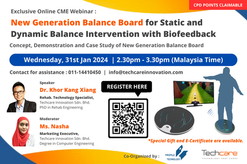 Exclusive CME Webinar : New Generation Balance Board for Static and Dynamic Balance Intervention with Biofeedback