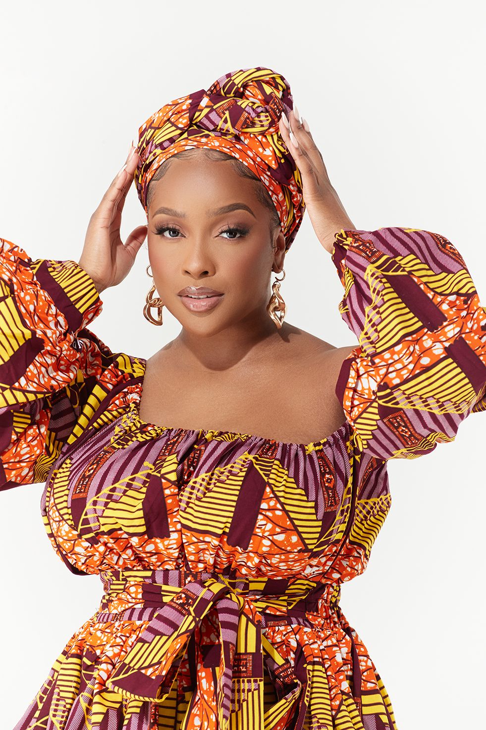 Image of African Print Kimya Headwrap  o g AL 