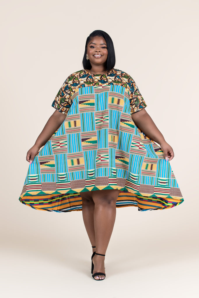 high low african print dresses