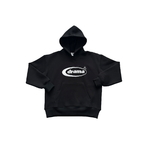 Drama Call Black/White Hoodie – Garms Unlimited