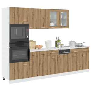 Set di Mobili da Cucina 7 pz Rovere Artigianale Truciolato 3328572