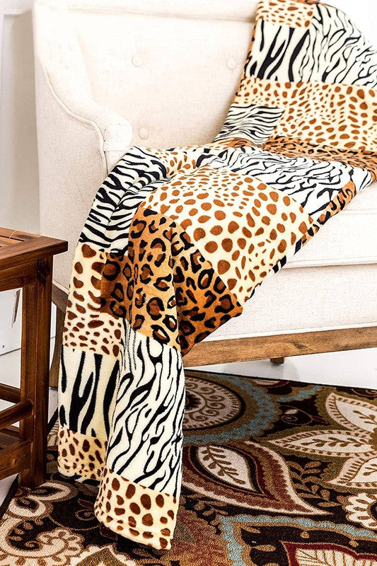 Throw Blanket Safari Print