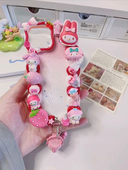 Melody Sanrio  Decoden Handmade Custom Cream Phone Case for iPhone Sa –  molloydecoden