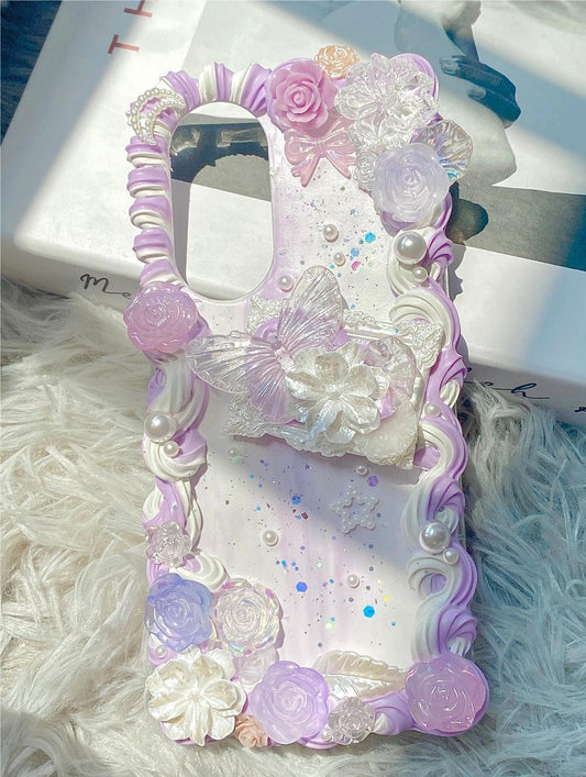 Baroque  Vintage DIY Decoden Handmade Custom Cream Phone Case for iPh –  jellydecoden