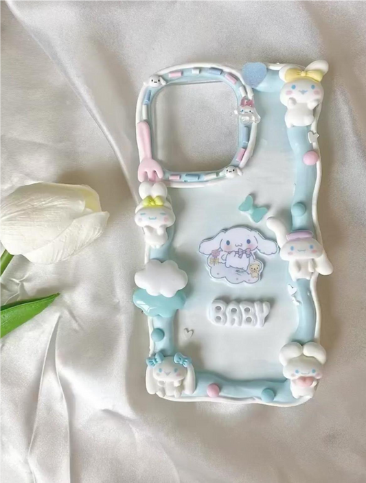 Cinnamoroll Sanrio  Decoden Handmade Custom Cream Phone Case for iPho –  molloydecoden