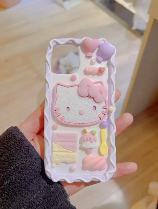 HelloKitty Sanrio  Decoden Handmade Custom Cream Phone Case for iPhon –  molloydecoden