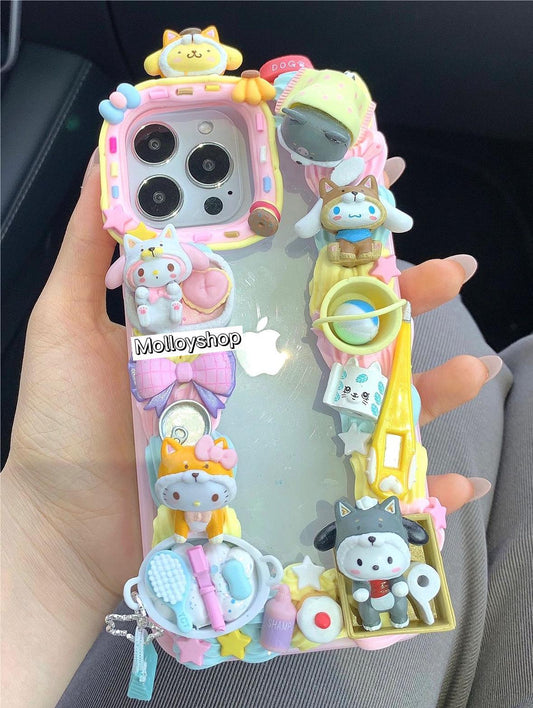 Sanrio｜DIY Decoden Handmade Custom Cream Phone Case for iPhone