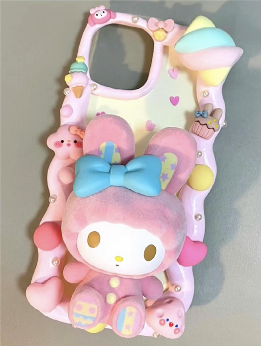 Sanrio｜DIY Decoden Handmade Custom Cream Phone Case for iPhone