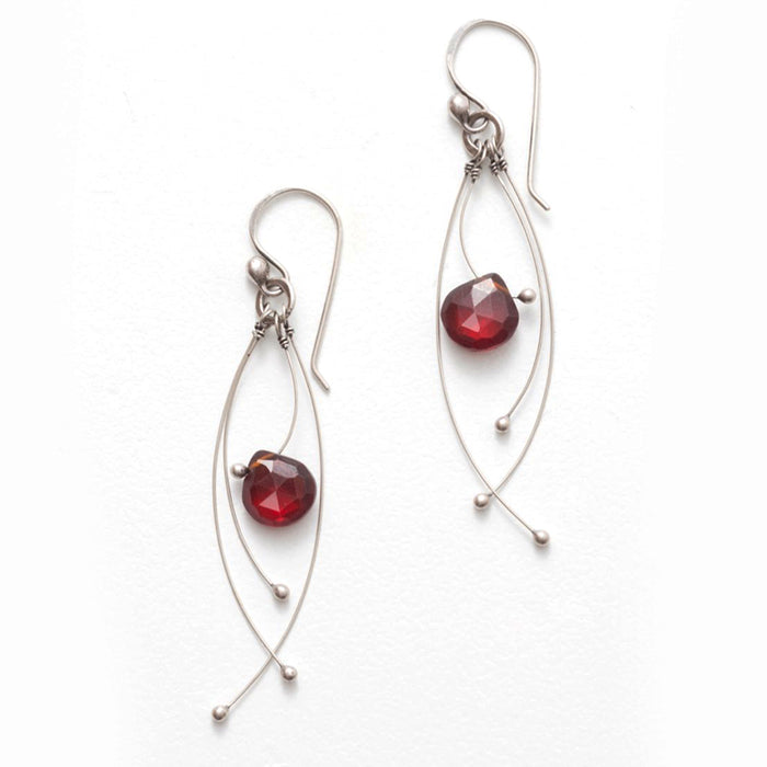 Zuzko Tickle Earrings Red Garnet – An American Craftsman
