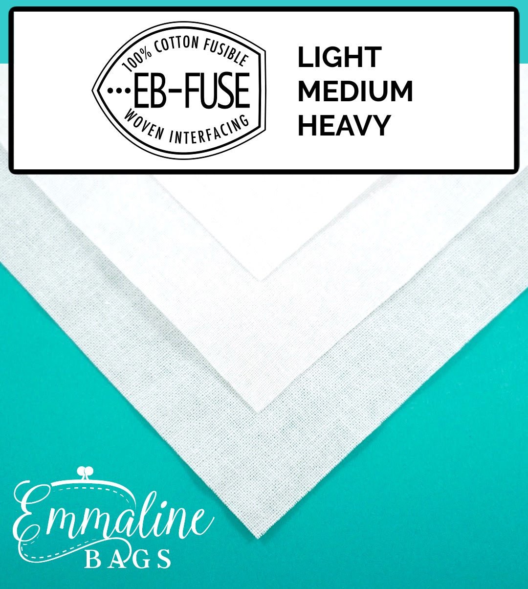 EB-FUSE // Emmaline Fusible Woven Cotton Interfacing - Emmaline Bags product image