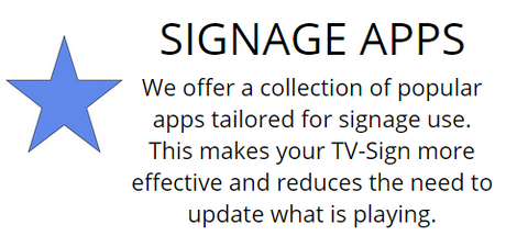 Sign apps for digital signs. These make your sign easier to build and update.