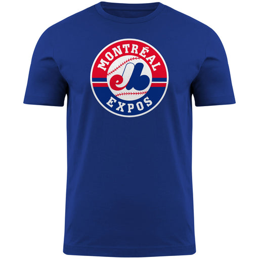 MLB Montreal Expos Blue Tshirt Tee Short Sleeve Crew Neck Mens Distressed  Sports - Cap Store Online.com
