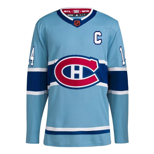 Men's Montreal Canadiens #22 Cole Caufield Blue 2021 Reverse Retro