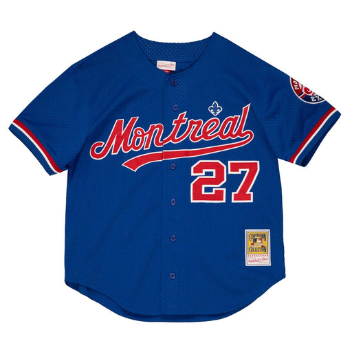 Pedro Martinez Montreal Expos Mitchell & Ness 1997 Mesh BP Blue Retro MLB  Jersey