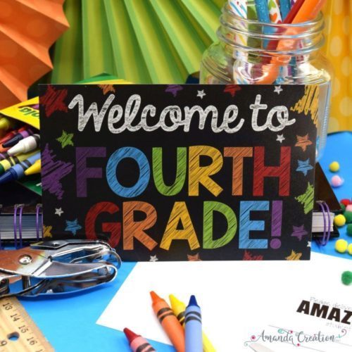 Fourth Grade Back to School Postcards