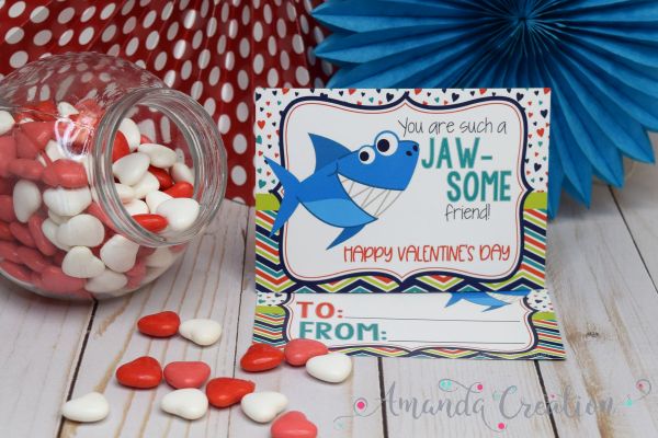 Shark Valentine Exchange Cards