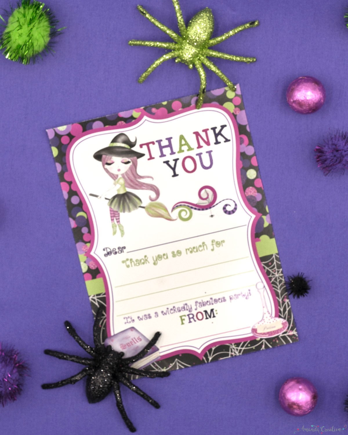 witch thank you cards
