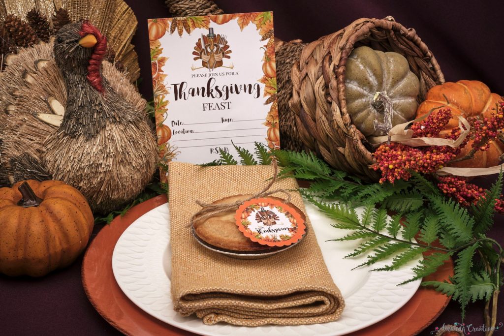 Thanksgiving Invitation and Stickers