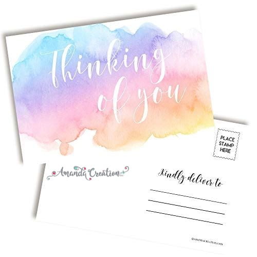 Thinking of You Pastel Postcard