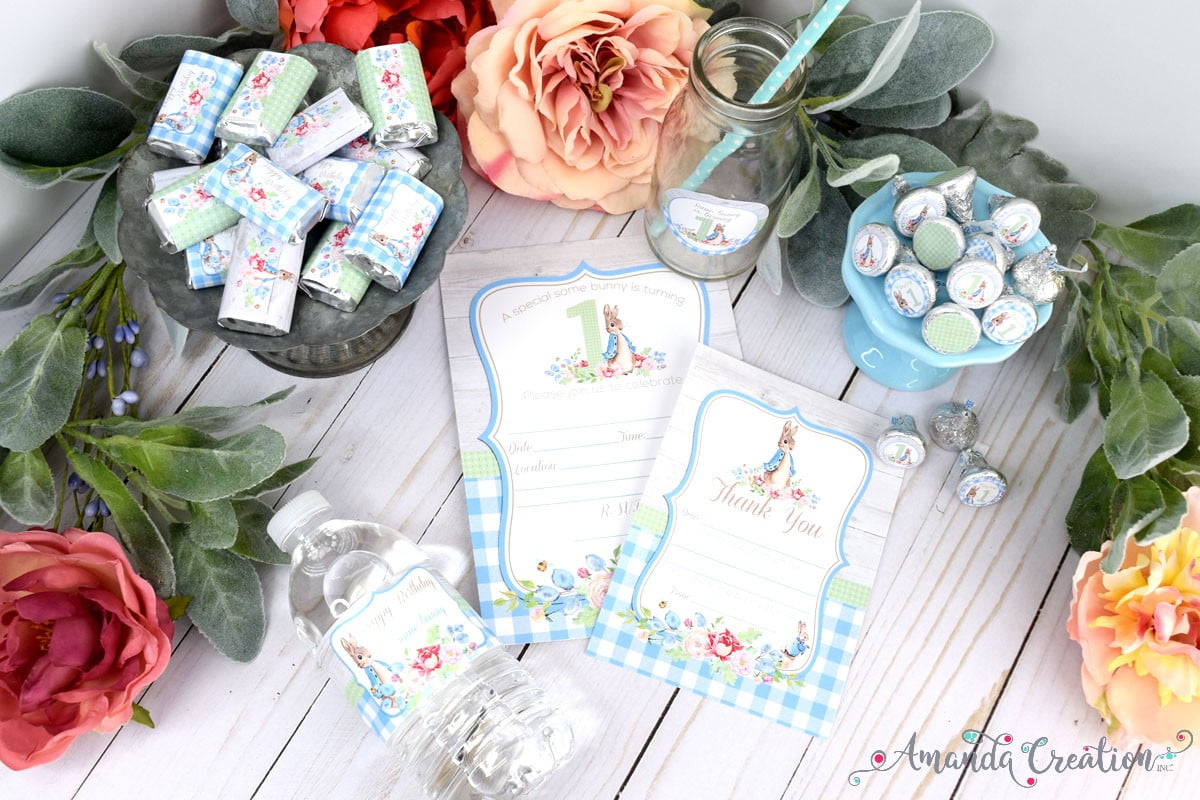 Little Rabbit 1st Birthday Party Bundle