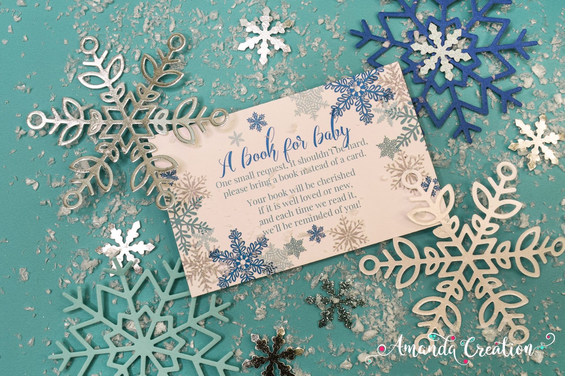 baby shower book card