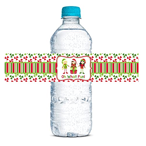 Christmas Flamingo Waterproof Water Bottle Wrappers