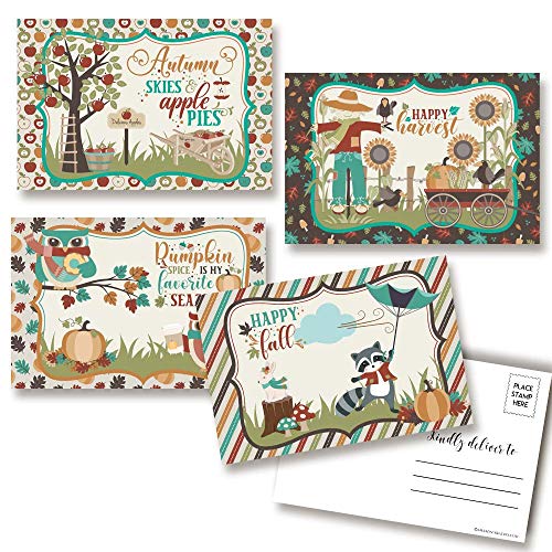 Rustic Pumpkins Blank Postcards