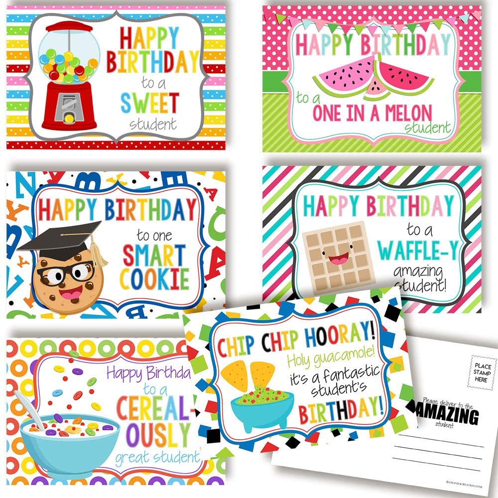 Food Happy Birthday Postcards