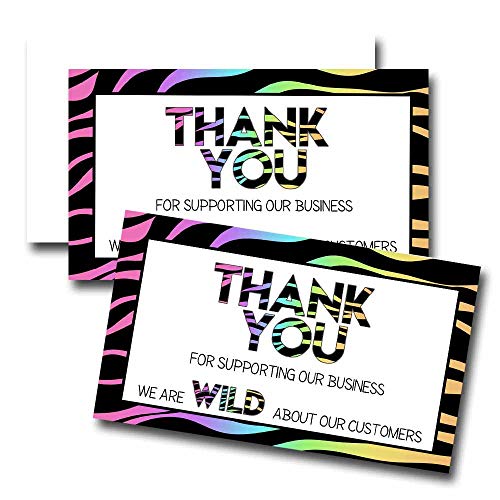Fun & Wild Rainbow Zebra Print Package Inserts for Small Business