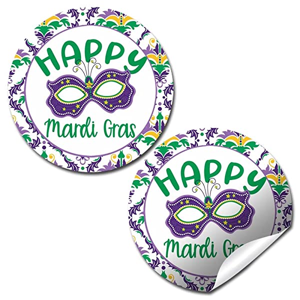 40ct AmandaCreation Life of Mardi Gras Envelope Seals