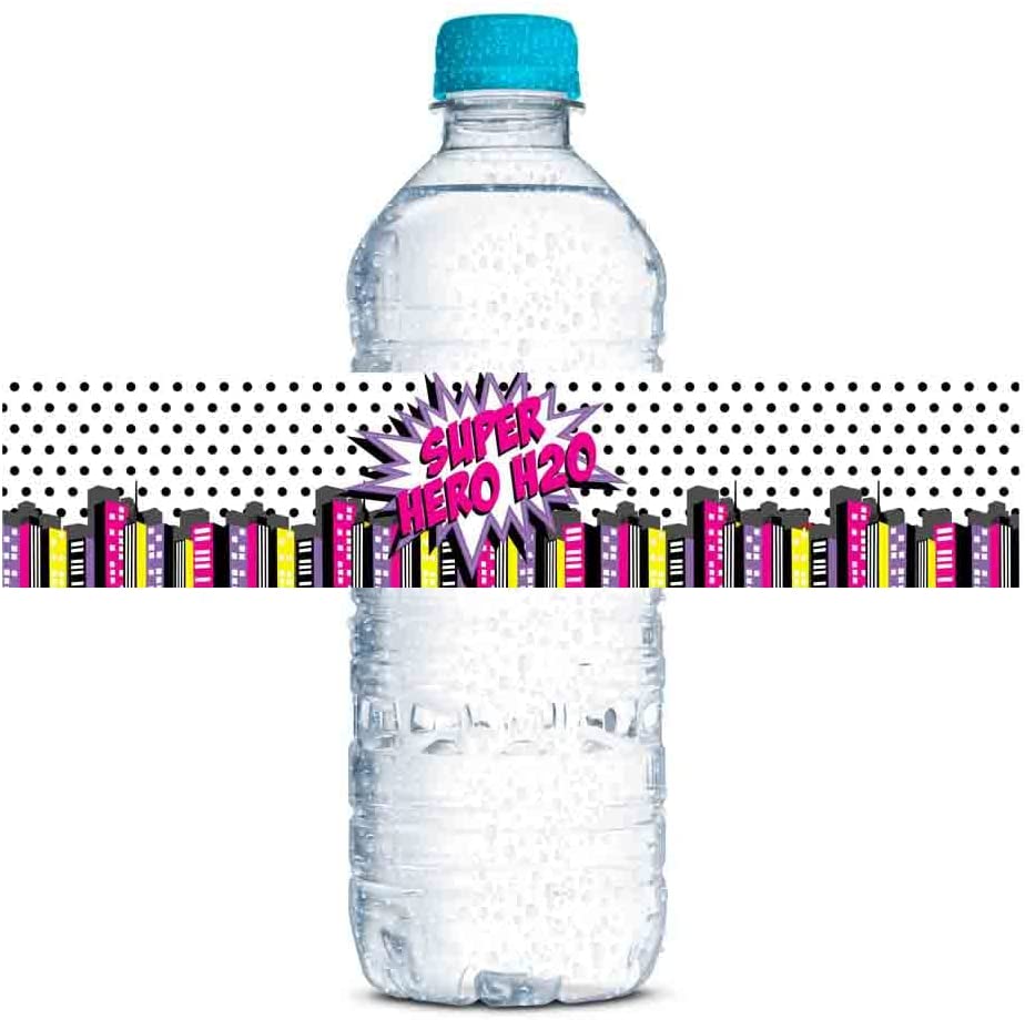 2-4-6-8 Cheerleading Birthday Waterproof Water Bottle Wrappers