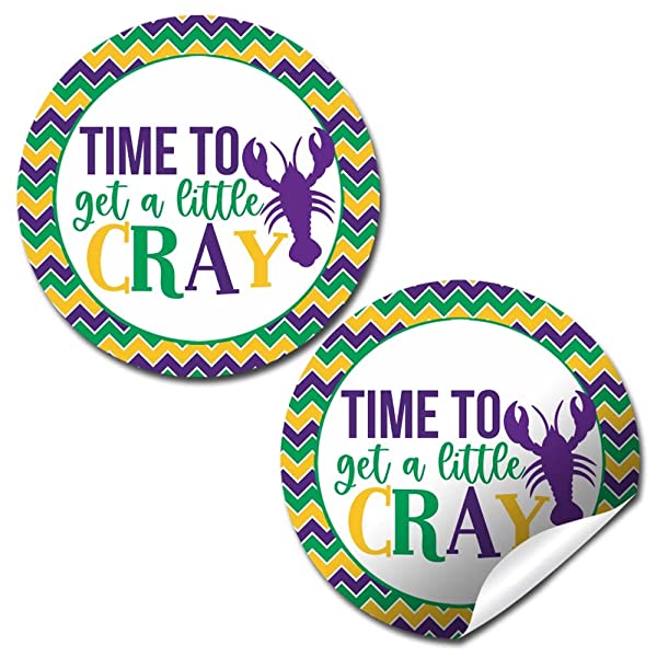  Let The Good Times Roll (Laissez Les Bon Temps Rouler) Mardi  Gras Themed Stickers, 40 2 Circle Stickers, Great for Favors, Envelope  Seals & Goodie Bags by Amanda Creation : Office