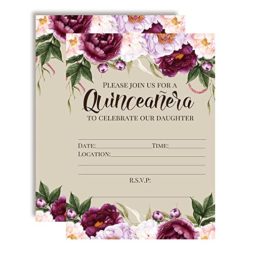 Confetti Polka Dot Quinceanera Party Invitations