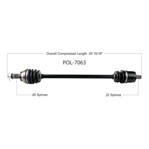 16 17 Polaris Rzr Xp 1000 Front Left Or Right Cv Axle Shaft Cv Trakmotive Pol 7063 Kingdom Powersports