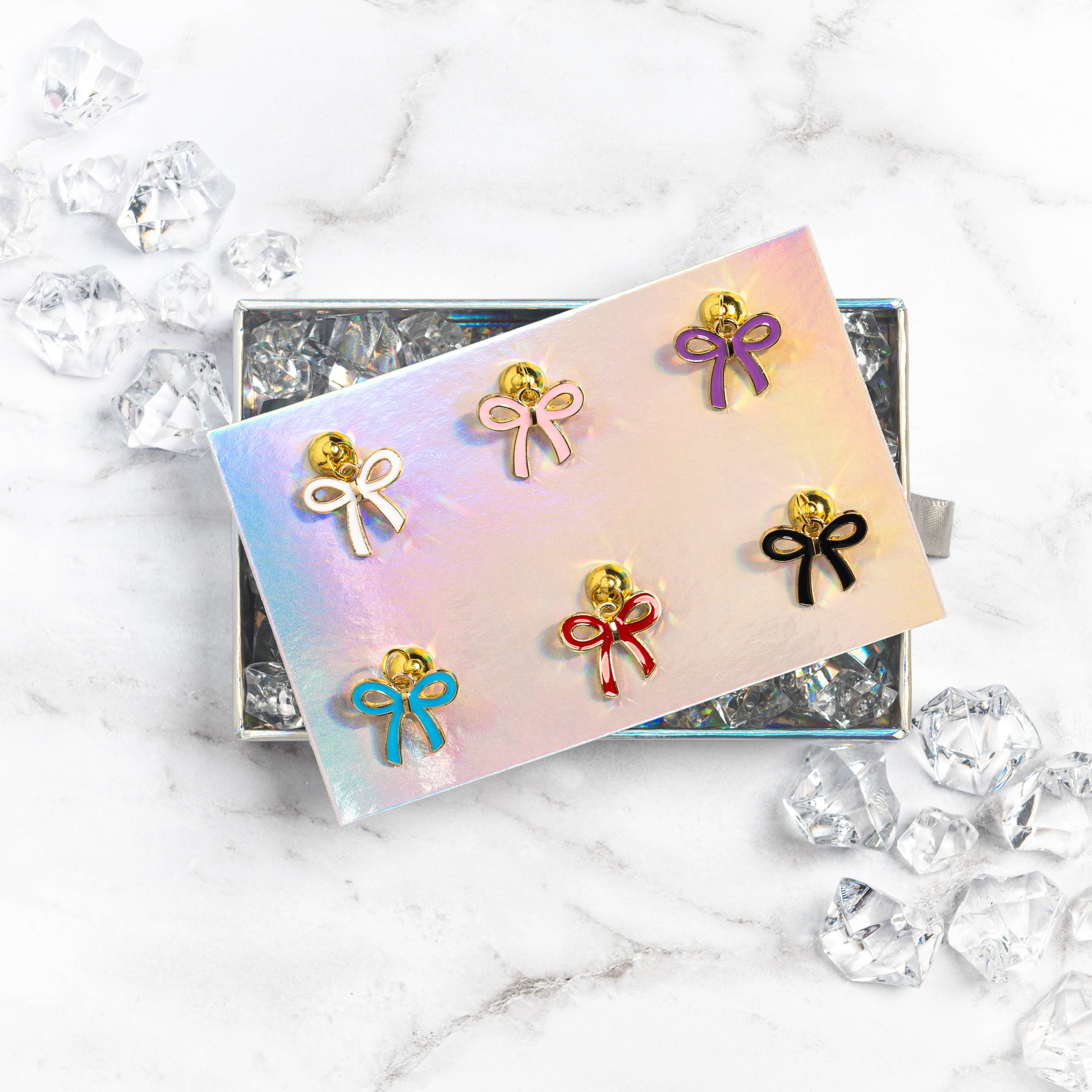 Top it with a bow! Cheers Charms, Set of 6