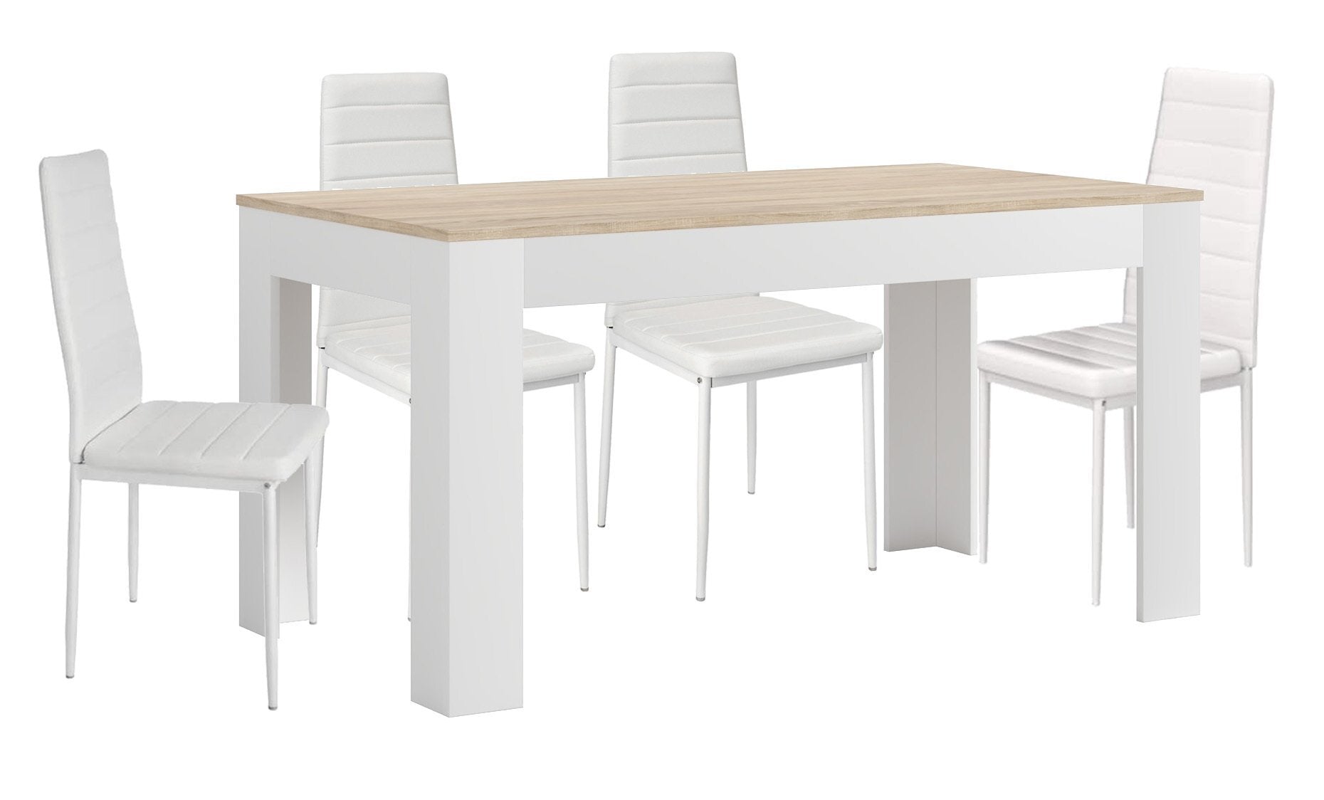 Mueble de comedor linea moderna 200 CM ,SALON COMEDOR BLANCO LISO MATE -  ΛΓΠΛΓIVS