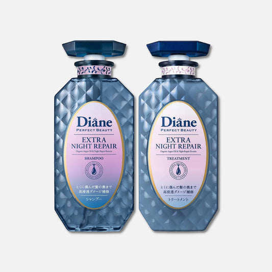 Diane Extra Night Repair Shampoo & Treatment Set 450ml Each - Buy Me Japan