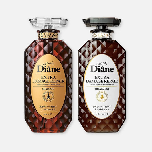 Diane Extra Damage Repair Shampoo & Treatment Set 450ml Each - Buy Me Japan