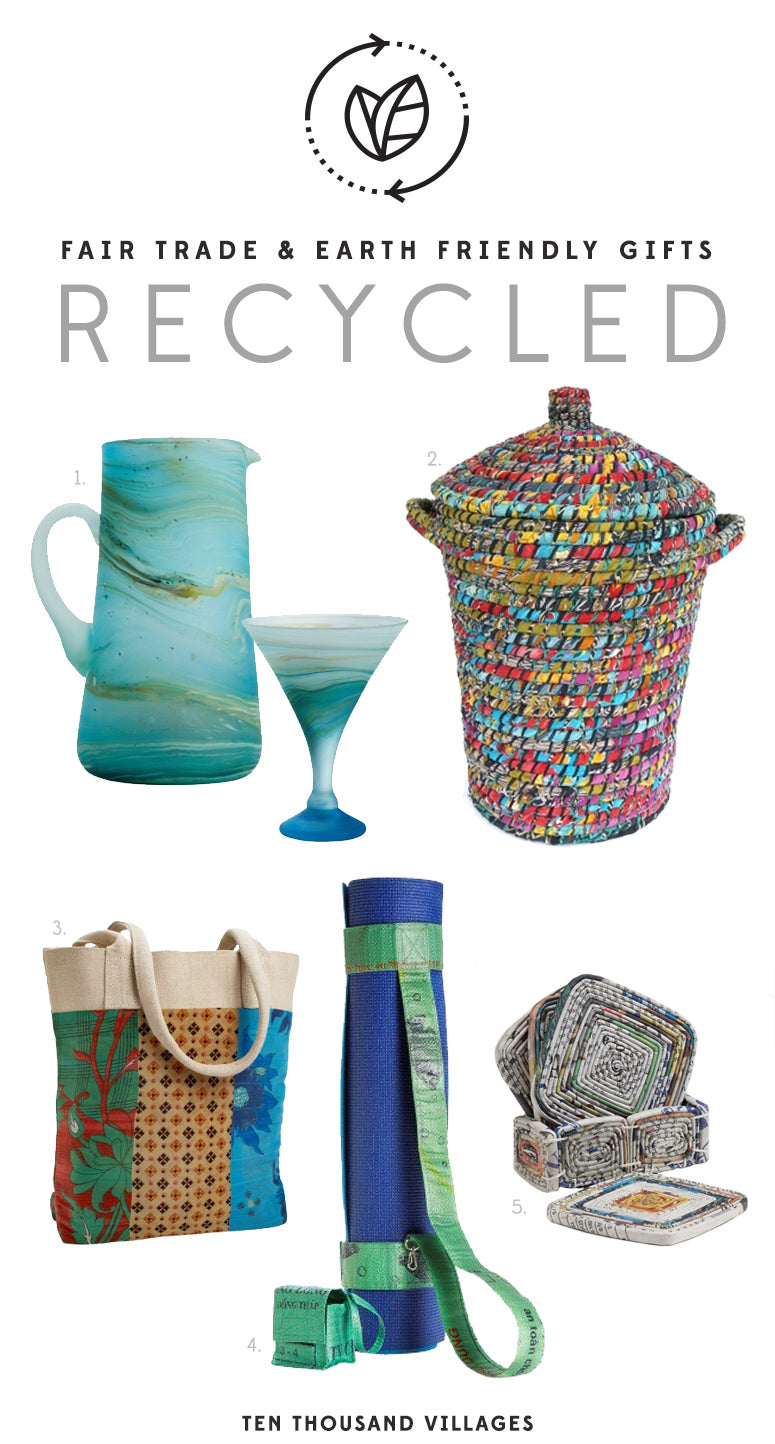 Celebrate Earth Day with all things Natural & Recycled. Fair Trade Gifts from Ten Thousand Villages | #LiveLifeFair