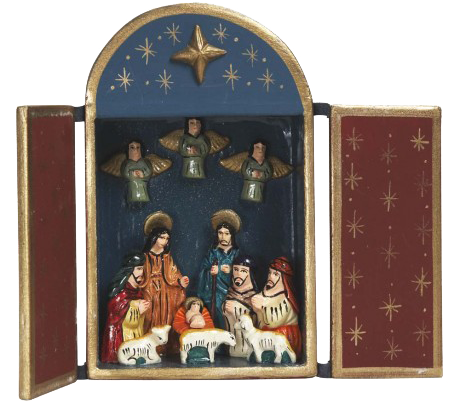 Starry Night Nativity Retablos