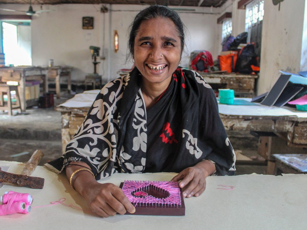 Meet Begum, artisan of Bonoful Handmade Paper and maker of the Lots of Love Wall Hanging.