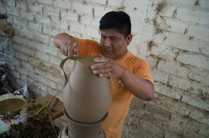 Refining the Shape - chulucanas handmade pottery