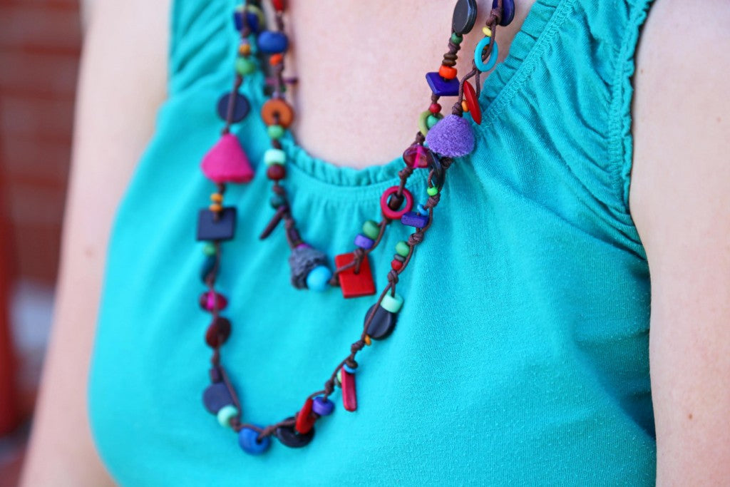 Resourcefulness & Innovation: Tara Projects, Art Teacher Necklace, Handmade Beads