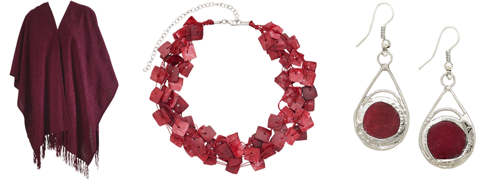 2015 Pantone Color of the Year, Marsala, Fair Trade Jewelry and Home Decor