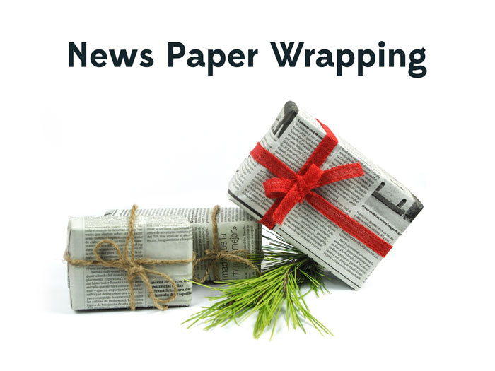 Newspaper wrapping paper. #present #recycling #craft #elegantly  Unique  gift wrapping, Creative gift wrapping, Free christmas gifts