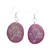 Lavender Leaves Earrings - Radiant Orchid