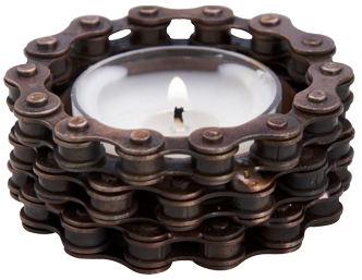 Recycled Bicycle Chain Candleholder | Handmade Fair Trade