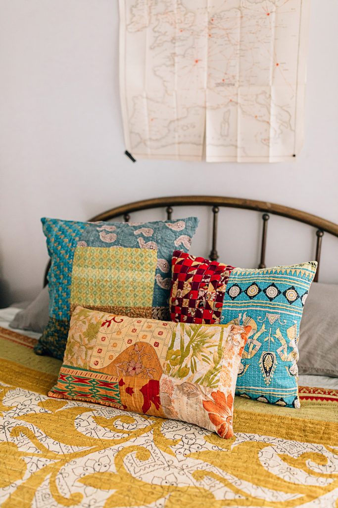 Dorm Decor | Recycled Sari Pillows